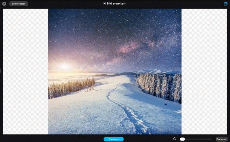 MyEdit - Winterbilder mit KI erweiter